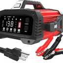 E-FAST 25A Battery Charger, 12/24V All in One Lifepo4 Lead Acid Car Battery Charger, Automotive Jump Starter, Upgraded Trickle Charger, Battery Maintainer for Car Truck Motorcycle Lawn Mower Boat