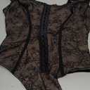 SHAPELLX Lace Bodysuit for Women Tummy Control Shapewear Backless Body Suits One Piece Body Shaper Thongs L