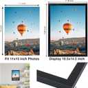 JCJMY 11x15 Black Picture Frame Set of 2, Horizontal and Vertical Formats for Wall Hanging, 11 x 15 Wall Gallery Poster Photo Frames with Shatter Resistant Plexiglass, 2 Pack, Black