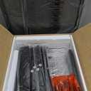 Huuger Nightstand Set of 2, Night Stand with Fabric Drawer, Mesh Shelf, Side Table with Storage, Fabric Drawer Dresser, Open Shelf, Metal Frame, Bedroom, Rustic Brown