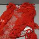 Avidlove Women Sexy Lingerie Babydoll Lace Chemise Eyelash Wedding Brial Lingerie (1-Red), XL