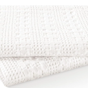 100% Cotton Ruffle Waffle Pillow Shams King Size, 2 Pack 20" x 36" Soft Skin-Friendly Pillowcases, No Filling, Aesthetic Home Decor, Breathable Waffle Weave Bed Pillow Covers, White