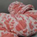 Cat Tunnel for Indoor Cats, Cute Peekaboo Cat Cave with Dangling Balls, Pet Donut Tunnel Bed with Circle Mat for Puppy Kitten Rabbit, Pink (Round)