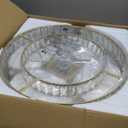 Gold Fandelier Ceiling Fan with Light,20" Crystal Chandelier Ceiling Fans with Lights and Remote Control,Modern Caged Flush Mount Fandelier with 6 Speeds for Living Room Bedroom Nursery