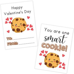 30 Pack Cookie Dessert Funny Valentines Cards for Classroom, Assorted Valentine's Day Cards for Cookies Lover, Valentines Day Gifts for School, Valentines Exchange Cards Party Favors Exchange Gift