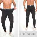 SS COLOR FISH 3 Pack Men Compression Pants Athletic Baselayer Workout Legging Running Tights for Men (XX-Large, 2white&1black)