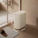 ELPHECO 2 Gallon Sensor Trash Can - IPX5 Waterproof Motion Sensor Trash Can, Automatic Bathroom Trash Bin, Slim Garbage Can for Bathroom, Office, Bedroom, Living Room, Beige