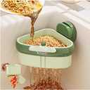 Sink Strainer Basket,2025 New Upgraded Suction Cup Press Sink Drainer Basket,Automatic Dumping Sink Strainer Basket,Faucet Sponge Storage Rack,Corner Sink Trash Catcher for Food Waste (Green)