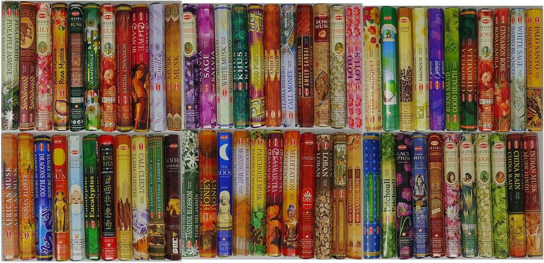 HEM Incense Sticks  12 Box Variety Pack (240 Sticks Total, 20 Sticks per Box) | Long Lasting Fragrance | Meditation, Relaxation, Yoga, Aromatherapy & Home Fragrance