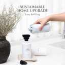 Modern Luxe White Kitchen Soap Dispenser Set with Tray, Lotion Dishwashing Liquid Detergent Hand and Dish Soap Dispenser Set, Dual Refillable Pump Bottles for Kitchen and Bathroom Countertop Farmhouse