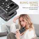 Silicone Case for Google Pixel 9A 5G Phone Case Glitter Sparkle Bling, Hybrid Matte Back Case High Impact Heavy Duty Shockproof Protective Cover for Google 9A Cute Case for Women 6.3-inch (Black)