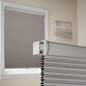 Homedemo No Drill No Tools Blackout Cellular Shades Cordless, Honeycomb Blinds for Window, Easy Install No Screws Thermal Insulated Noise Reduction Cellular Blinds for Home (Grey, 27.5" W x 64" H)