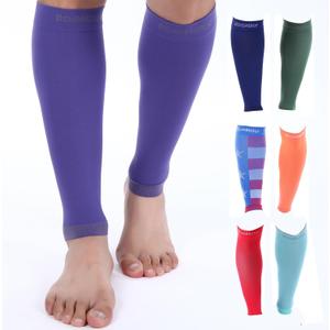 Doc Miller Compression Calf Sleeve for Men & Women  20-30mmHg Graduated Support for Running, Shin Splints, Calf Strain  Knee High, Small to 6XL Plus Size (Violet)