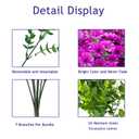 VDVST Artificial Flowers for Outdoors,UV Resistant Artificial Outdoor Flowers,Not-Fading Faux Flowers for Outdoor Planters for Front Door Porch Yard Patio Garden Home Decor,12 Bundles Mix 3 Colors