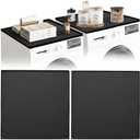 2 PC Washer and Dryer Topper Protector Mat 25"x25", Laundry Washing Machine Top Cover Non-Slip, Waterproof, Silicone Large Washer and Dryer Covers for Top, Dark-Grey (Onyx) Dryer Top Protector Mat