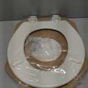 Mayfair Cameron Biscuit Toilet Seat, Non Slip Heavy Duty Wood, Easy Clean, Made in USA, Round