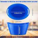 Patelai 6 Pcs Ice Buckets Bulk, Plastic Ice Buckets with Handles, Oval Storage Tub, Large Capacity Drink Tub for Party Bar Wine Beer Champagne Beverage Bottle Cooler(4.5 Liter, Blue)