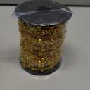 Pangda 49 ft Beaded Garland for Christmas Tree Plastic Artificial Pearl Strands String Beads Trim Roll Chain for Xmas DIY Craft Party Decoration Table Centerpiece Wedding Bouquet(Gold)