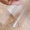Frosted Clear Table Protector 36 x 60 Inch, 1.5mm Thick Plastic Table Cover, Waterproof PVC Clear Table Cover Protector, Desk Protector Mat, Writing Desk Pad for Desktop, Coffee & Dining Room Table