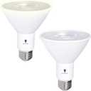 2 Pack PAR30 LED Flood Dusk to Dawn Light Bulbs Outdoor Photocell Sensor 12W 100 Watt Equivalent 1200 Lumens Waterproof E26 5000K Cool White Super Bright Auto On/Off Security Spotlight Indoor/Outdoor