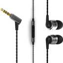 SoundMAGIC E80C Wired Earbuds with Microphone HiFi Stereo Earphones Noise Isolating in Ear Headphones Comfortable Fit Super Bass for Audiophile Gunmetal (Black)