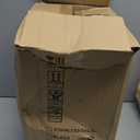 CEROELDA Small Trash Can with Lid-5L/1.3 Gal,Stainless Steel Outdoor Dog Poop Garbage Can-Farmhouse Retro Metal Waste Bin w/Step Pedal for Bathroom Bedroom Office-Soft Close-Brown