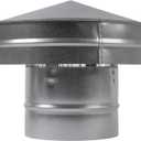 5" Inch Round Galvanized Steel Roof Cap with Mesh - Weather-Proof Chimney Cover with Side Wall - Fireplace Duct Rain Guard - Exhaust or Supply Ventilation Top Cover - Perfect Insulation Protector Cap (With Mesh + Side Walls)