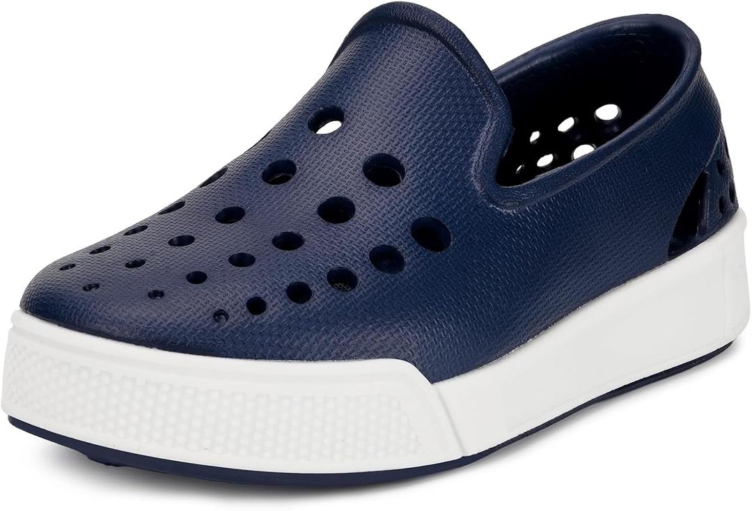 Eagsouni Kids Water Shoes Toddler Girls Boys Slip-On Sneakers Lightweight Breathable Sandals for Outdoor Indoor (10-10.5 Little Kid, Update-deep Blue)