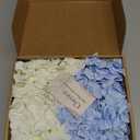 20 Pcs Blue and White Hydrangea Artificial Flowers Bulk, Faux Hydrangea Flowers Heads, Artificial Fake Silk Hydrangea Flowers with Stems, White Flowers Artificial for Decoration Wedding Dcor