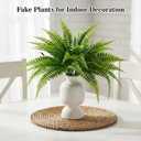 MAQIHAN 10 Pcs Fake Fern - Artificial Ferns for Outdoors - Faux Ferns for Outdoor Planter Large Outdoor Patio Decor Boston Fern Artificial Plants Faux Greenery Porch Decor