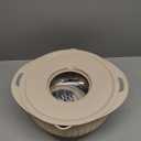 41 Colander with Bowl Set  Rotatable Strainers for Kitchen, Food Strainers and Colanders, Funny Presents for Women, Fruit Cleaner, Veggie Wash, Aesthetic Kitchen Gadget Essentials  Beige