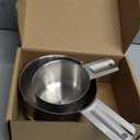 2PCS Stainless Steel Measuring Cup Set, Includes 2Cup(480ml, 16oz) and 1Cup (240ml, 8oz), Etched Inner Scale Measure Scoop, Metric and US Measurement, Dishwasher Safe