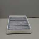 WUWEOT 2 Pack Large Rabbit Litter Box, Shallow Bunny Restroom Litter Tray, Small Animals Litter Pan Toilet Potty Trainer with Grate for Rabbit Hamster Ferret Rats Guinea Pigs Hedgehog Chinchillas