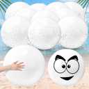 Junkin 10 Pieces Solid White Beach Balls Bulk Big Inflatable Beach Ball Giant Swimming Pool Balls Beach Game Toy for Summer Beach, Pool and Party Favor (20 Inch)