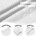 COOFANDY Mens Knit Henley Sweater Long Sleeve Button Down Lightweight Sweater Fall Slim Fit Ribbed Pullover (White)