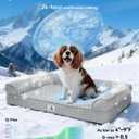 Cooling Dog Bed with PCM, Instant Chill Pet Sofa for Large, Indoor Outdoor