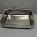 Small Stainless Steel Litter Box,15.7"x11.8"x4" Kitten Litter Box, Easy Clean Non Stick Easy Entry No Smell Metal Litterbox for Kittens/Kitty/Rabbits