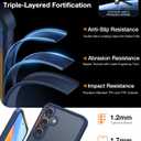 TORRAS Guardian Shockproof for Samsung Galaxy S25 Case, [12FT Military Grade Drop] Thin & Soft Touch for Samsung S25 Case, Translucent Matte Protective Slim Case for Samsung S25, Blue