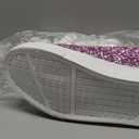 Jeekopeg Glitter Sparkly Fashion Sneakers Shoes Shiny Casual Shoes Bling Sequin Concert Low Cut Lace up Shoes (9 Women/7.5 Men, Light Purple Glitter)