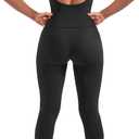 SUUKSESS Women 2 Piece Workout Sets Padded Tank Tops Tummy Control Leggings Gym Outfits (Black, L)