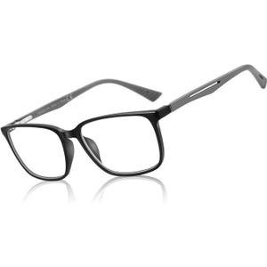 BLUEMOKY Blue Light Reading Glasses for MenSport Square Frame Readers, Anti Glare Computer Glasses (01 Black)