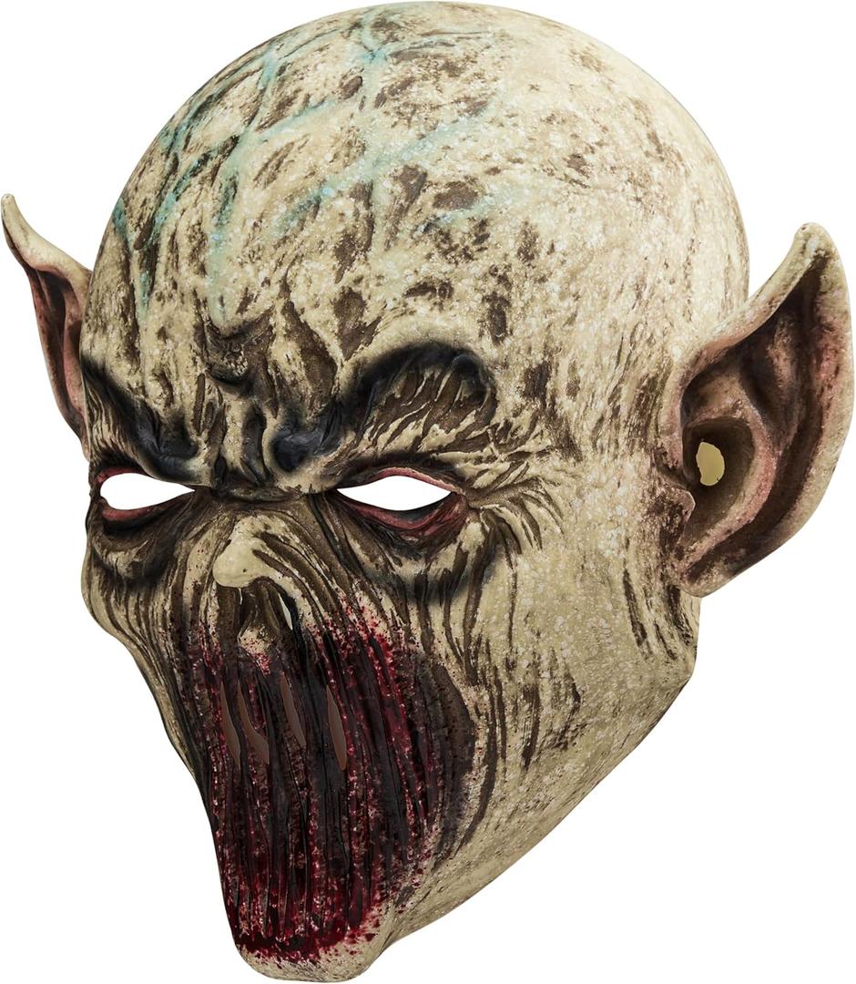 Spooktacular Creations Scary Halloween Zombie Mask, Full Head Horror Alien Ghost Devil Face Mask, Creepy Latex Monster Cap Masks for Adult Cosplay Halloween Costume Accessory, Party Dress Up