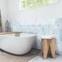 Tilingview 30 PCS Peel and Stick Backsplash Tile for Kitchen/Bathroom/Living Room, 3"x 9" Self-Adhesive Subway Tile for Backsplash, Imitation Glazed Tiles/Handmade Tiles (Glossy Pastel Blue)