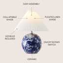 JONATHAN Y Shishen Table Lamp Chinoiserie Orb Ceramic 19.5", Navy/White