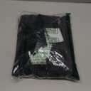 HOMEIDEAS Black French Door Window Curtains, Privacy Self Adhesive Curtains for Window, 34 X 40 Inch Door Blinds for Glass, Thermal Insulated Tie Up Blackout Shades, 1 Panel