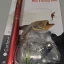 Lixada Fishing Rod Reel Combo Mini Pen Fishing Pole Kit Telescopic Fishing Rod Spinning Reel Combo Kit (1.6 m, Red)