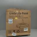 Patio Umbrella Base Heavy Duty with Wheels, Max 100lb Fillable Umbrella Stand Mobile Square Market Stand, Windproof Outdoor Umbrella Holder for Deck, Poolside, Lawn, Fits Muti Sized Umbrellas