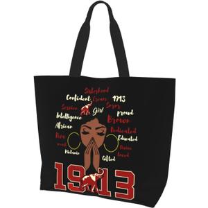Tote Bag Sorority Gifts Woman Travel Foldable Reusable Canvas Storage Bag Shopping