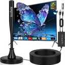 TV Antenna Indoor for Local Channels, 2026 Antenna for Smart TV with Strong Magnetic Base, Long Range Reception HD Digital Antennas, 16.5ft Long Cables, Supports 4K 1080P