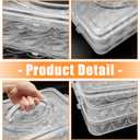 1-Layer Egg Holder for 24 Eggs,Plastic Egg Container with Handle,Deviled Egg Tray with Handle Lid,Devil Egg Holder for Refrigerator,Kitchen,Easter Day Party Containers, 12 x 8.5 x 4.2 inches